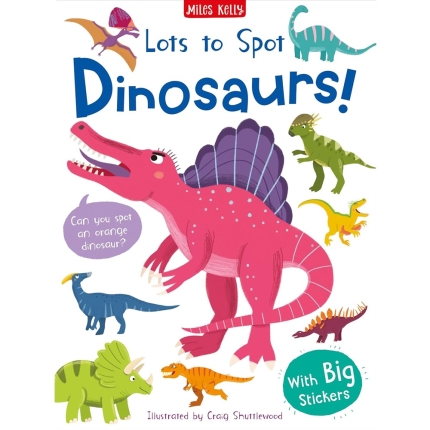 LOTS TO SPOTPB STICKER DINOSAURS